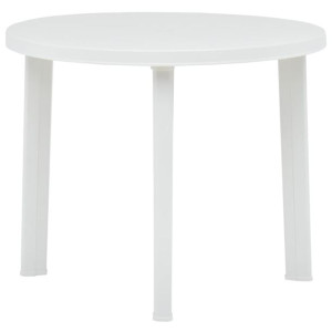 Stolik ogrodowy, biały, 89 cm, plastikowy