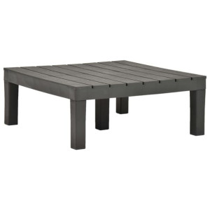 Stolik ogrodowy, antracytowy, 78 x 78 x 31 cm, plastikowy