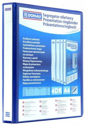 Segregator Ofertowy Pp A4 4 Ringi 63mm Niebieski