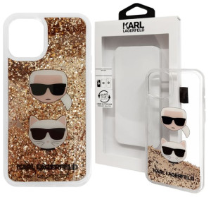 Karl & Choupette Glitter Etui Do Iphone 12 / 12 Pro - Gold