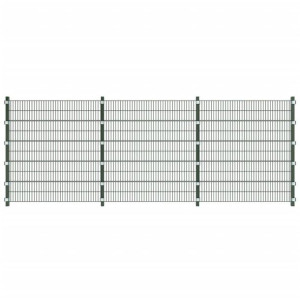 Panel ogrodzeniowy ze słupkami, 6x2 m, zielony
