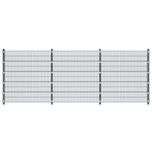 Panel ogrodzeniowy z słupkami, 6 x 2 m, antracytowa szarość