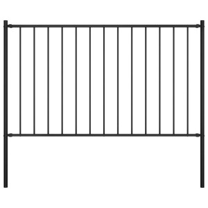Panel ogrodzeniowy ze słupkami, kryta proszkowo stal, 1,7x1 m