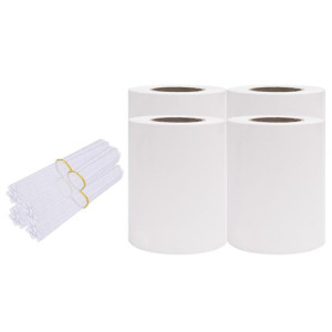 Osłony na ogrodzenie, 4 szt., PVC, 35x0,19 m, białe