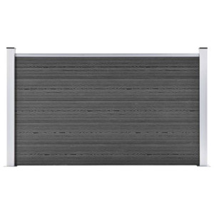 Panel ogrodzeniowy, WPC, 180x105 cm, czarny