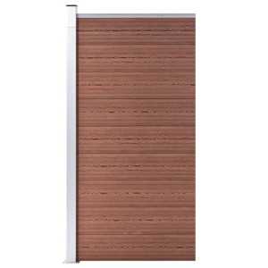 Panel ogrodzeniowy z WPC, 95x186 cm, brązowy