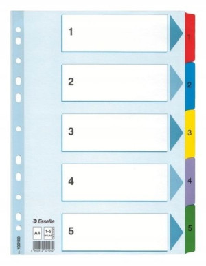 Przekładki Esselte Mylar A4 Numeryczne 1 - 5