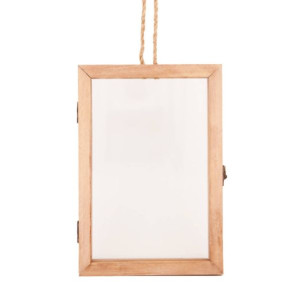 Drewniana ramka wisząca dwustronna, 29 cm