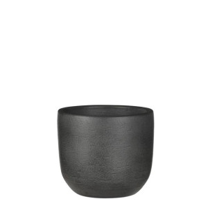 Osłonka ceramiczna na doniczkę ciemnoszara śr. 17cm