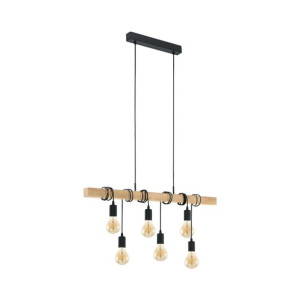 Lampa wisząca Eglo Townshend 95499 Vintage belka drewniana