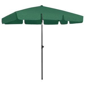 Parasol plażowy, zielony, 200x125 cm
