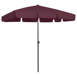 Parasol plażowy, czerwony, 200x125 cm