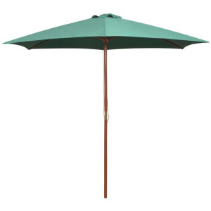 Parasol ogrodowy, 270x270 cm, drewno, zielony