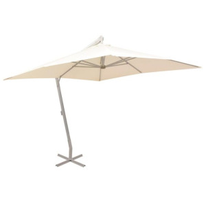 Parasol ogrodowy, wiszący, 300 x 300 cm, aluminium, piaskowy