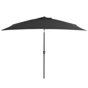 Parasol ogrodowy na metalowym słupku, 300 x 200 cm, antracytowy