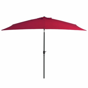 Parasol ogrodowy na metalowym słupku, 300 x 200 cm, bordowy