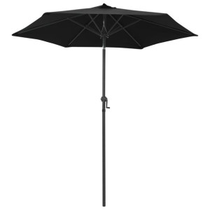 Parasol, czarny, 200 x 211 cm, aluminium