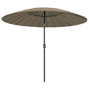 Parasol ogrodowy na słupku aluminiowym, 270 cm, taupe