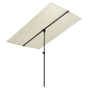 Parasol ogrodowy na słupku aluminiowym, 180x130 cm, piaskowy