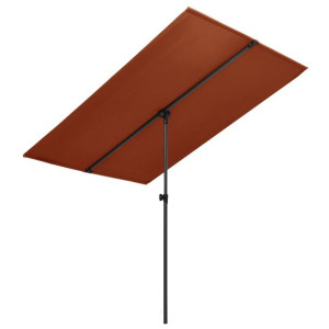 Parasol ogrodowy na słupku aluminiowym, 180x130 cm, terakota