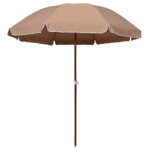 Parasol na stalowym słupku, 240 cm, kolor taupe