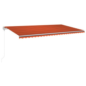 Automatycznie zwijana markiza, LED i czujnik wiatru, 600x300 cm