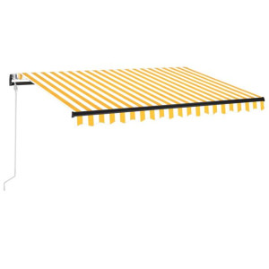 Automatycznie zwijana markiza, LED i czujnik wiatru, 350x250 cm