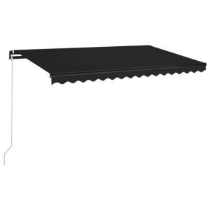 Ręcznie zwijana markiza z LED, 400 x 350 cm, antracytowa