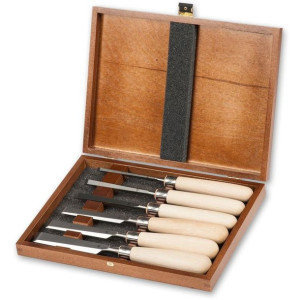 zestaw dłut 6 Piece Bevel Edge Chisel Set Hornbeam Handle