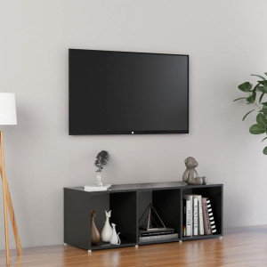 Lumarko Szafka pod TV, szara na wysoki połysk, 107x35x37 cm, płyta