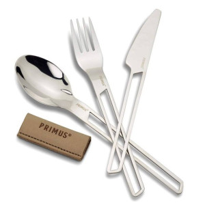Zestaw 3 sztućców turystycznych Primus CampFire - silver