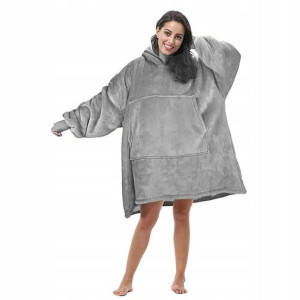 Bluza oversize XXL z kapturem koc miś