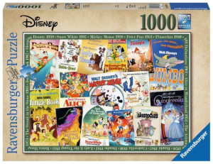 Puzzle 1000 el Filmowe plakaty Disneya 198740