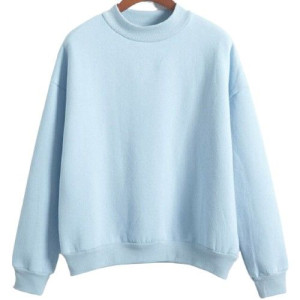 Dresowa bluza damska oversize klasyczna L BŁĘKITNY