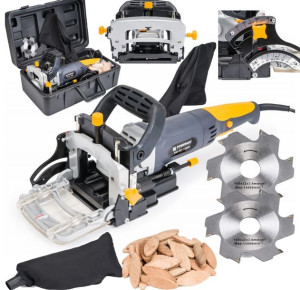 Lamelownica Frezarka Do Drewna 1200w 100mm 2x Frez