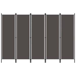 Parawan 5-panelowy, antracytowy, 250 x 180 cm