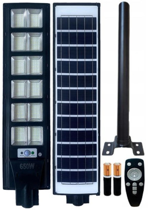 Lampa Latarnia Solarna Uliczna 650w + Uchwyt Pilot