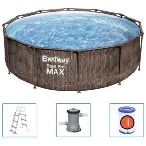 Basen ogrodowy Steel Pro MAX Deluxe Series, okrągły 366x100 cm