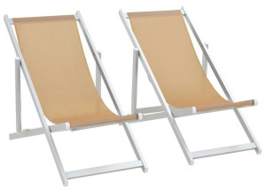 Komplet krzeseł plażowych Strand - kremowe