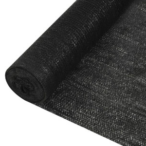 Siatka cieniująca, czarna, 1,2x10 m, HDPE, 150 g/m²
