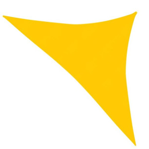 Żagiel przeciwsłoneczny, 160 g/m², żółty, 3,5x3,5x4,9 m, HDPE
