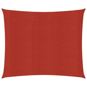 Żagiel przeciwsłoneczny, 160 g/m², czerwony, 5x5 m, HDPE