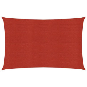 Żagiel przeciwsłoneczny, 160 g/m², czerwony, 2x3,5 m, HDPE
