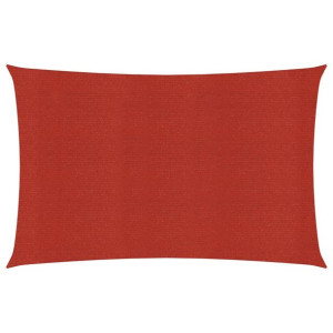 Żagiel przeciwsłoneczny, 160 g/m², czerwony, 3x4,5 m, HDPE