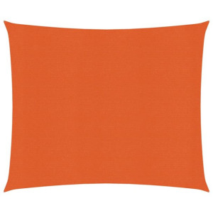 Żagiel przeciwsłoneczny, 160 g/m², pomarańczowy, 3x3 m, HDPE