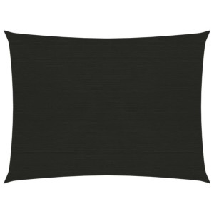 Żagiel przeciwsłoneczny, 160 g/m², czarny, 2x3 m, HDPE