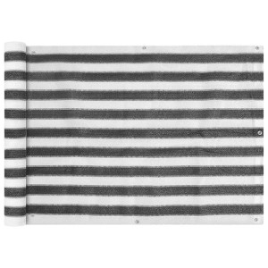 Parawan ogrodowy HDPE 75x400 cm Antracytowy i Biały