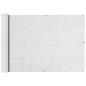 Parawan ogrodowy HDPE 75x600 cm Biały