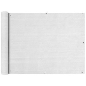 Parawan balkonowy HDPE 90x400 cm Biały