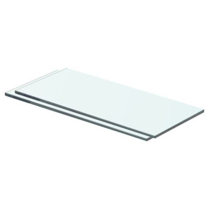 Półki, 2 szt., panel z przezroczystego szkła, 40 x 12 cm